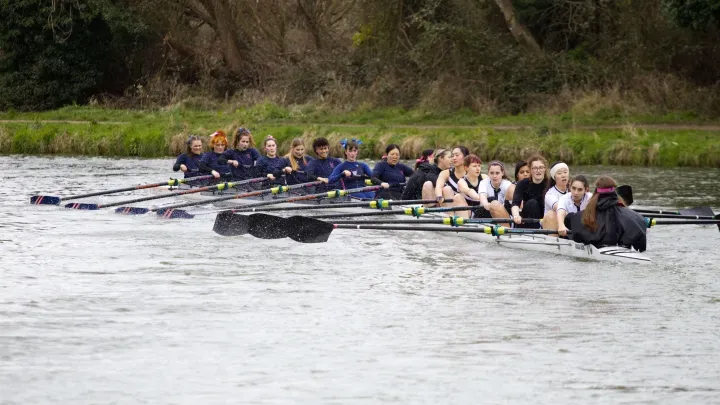 A bump taking place during a bumps race