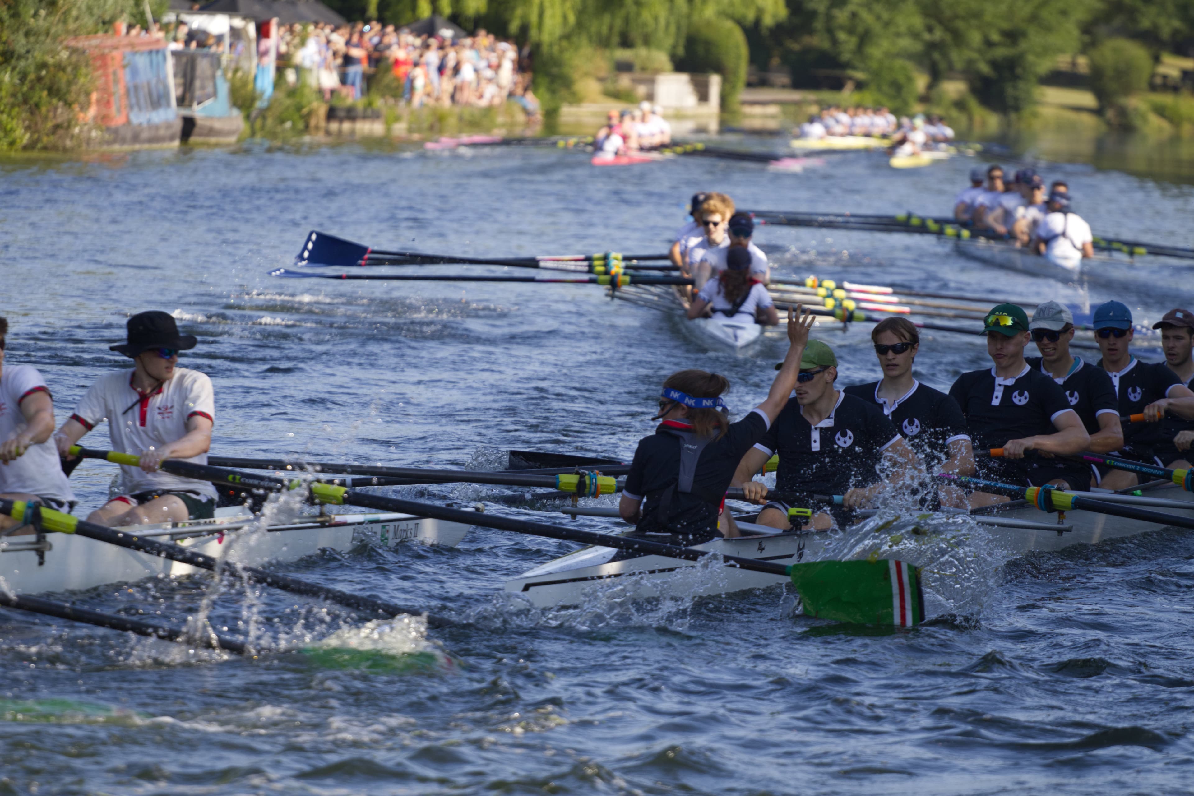 May Bumps 2025 racing on the River Cam